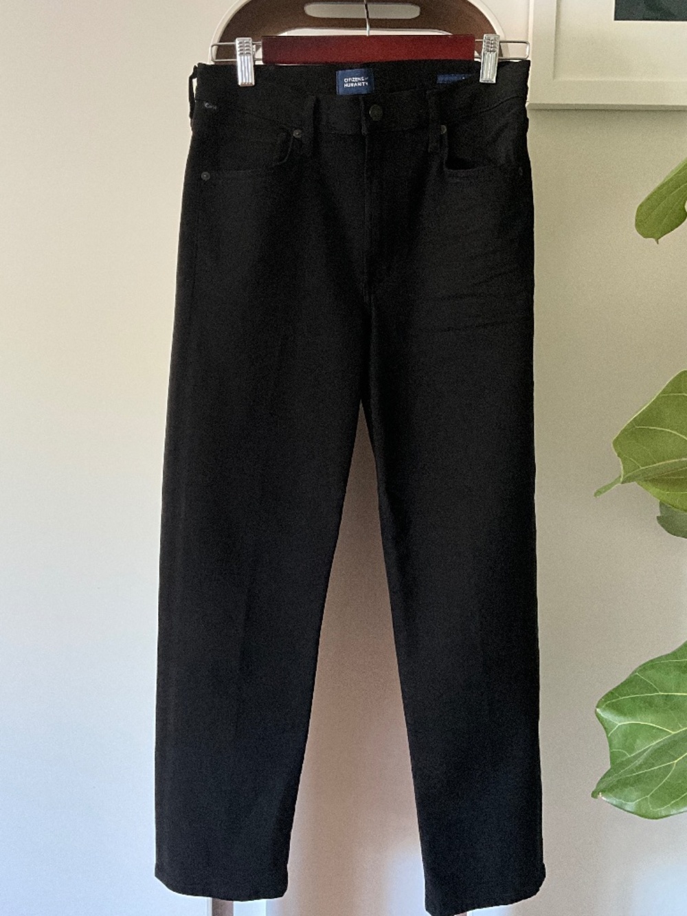 Citizens of Humanity Caia High Rise Straight Jeans | Plush Black | Size 27 | NWO